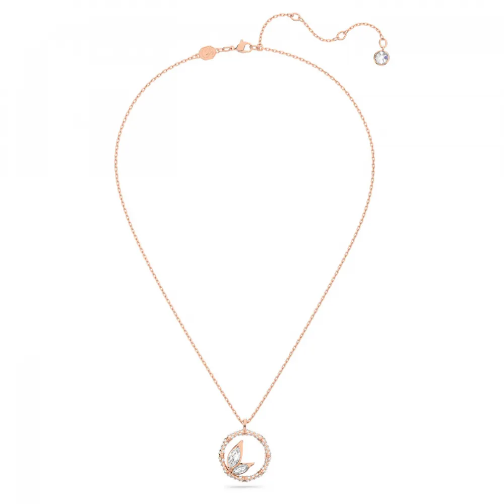 SWAROVSKI Dellium Κολιέ Μπαμπού, Λευκό, Ροζ Επιχρυσωμένο 5645371