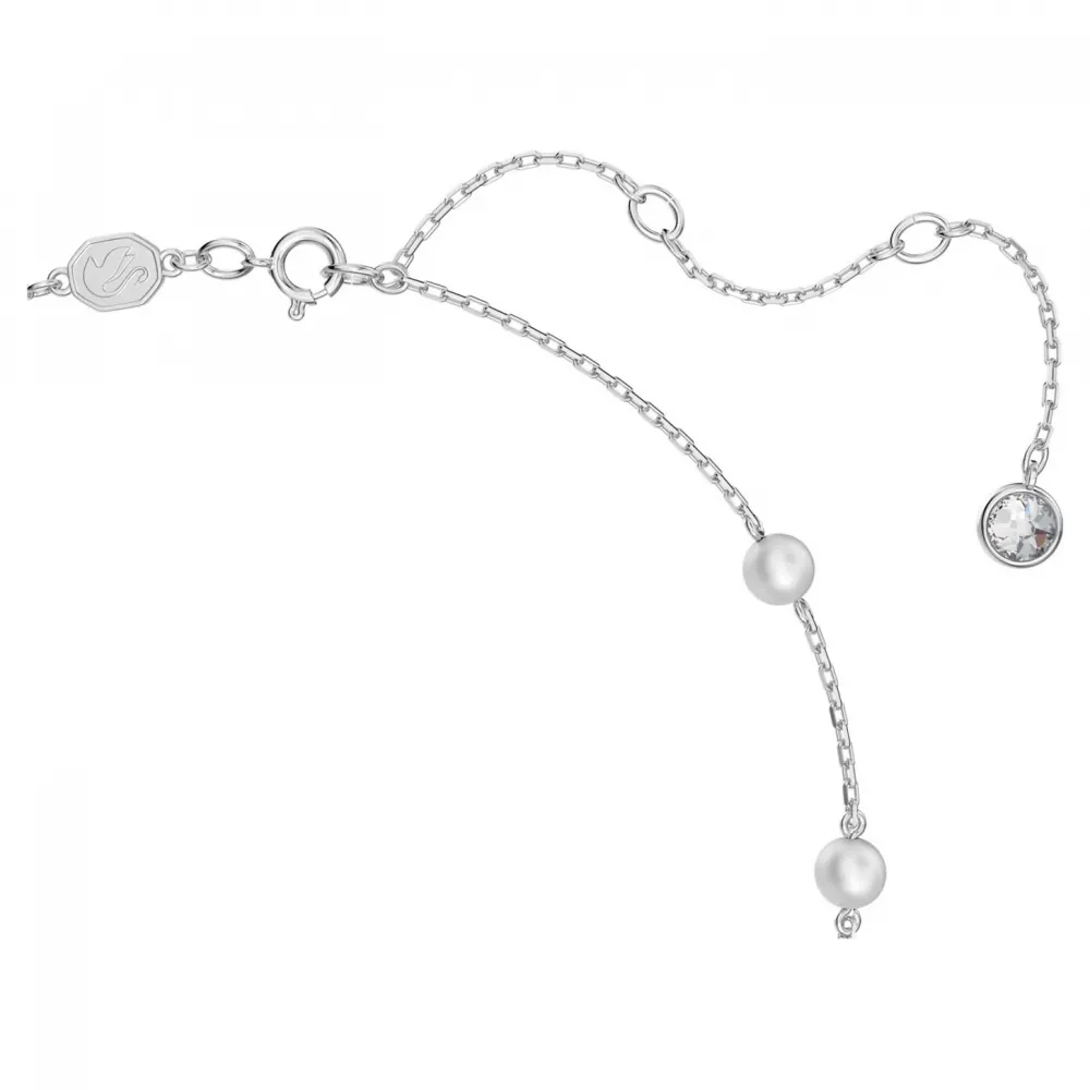 SWAROVSKI Stella Κολιέ Crystal pearls Αστέρι, Λευκό, Επιροδιωμένο 5645379