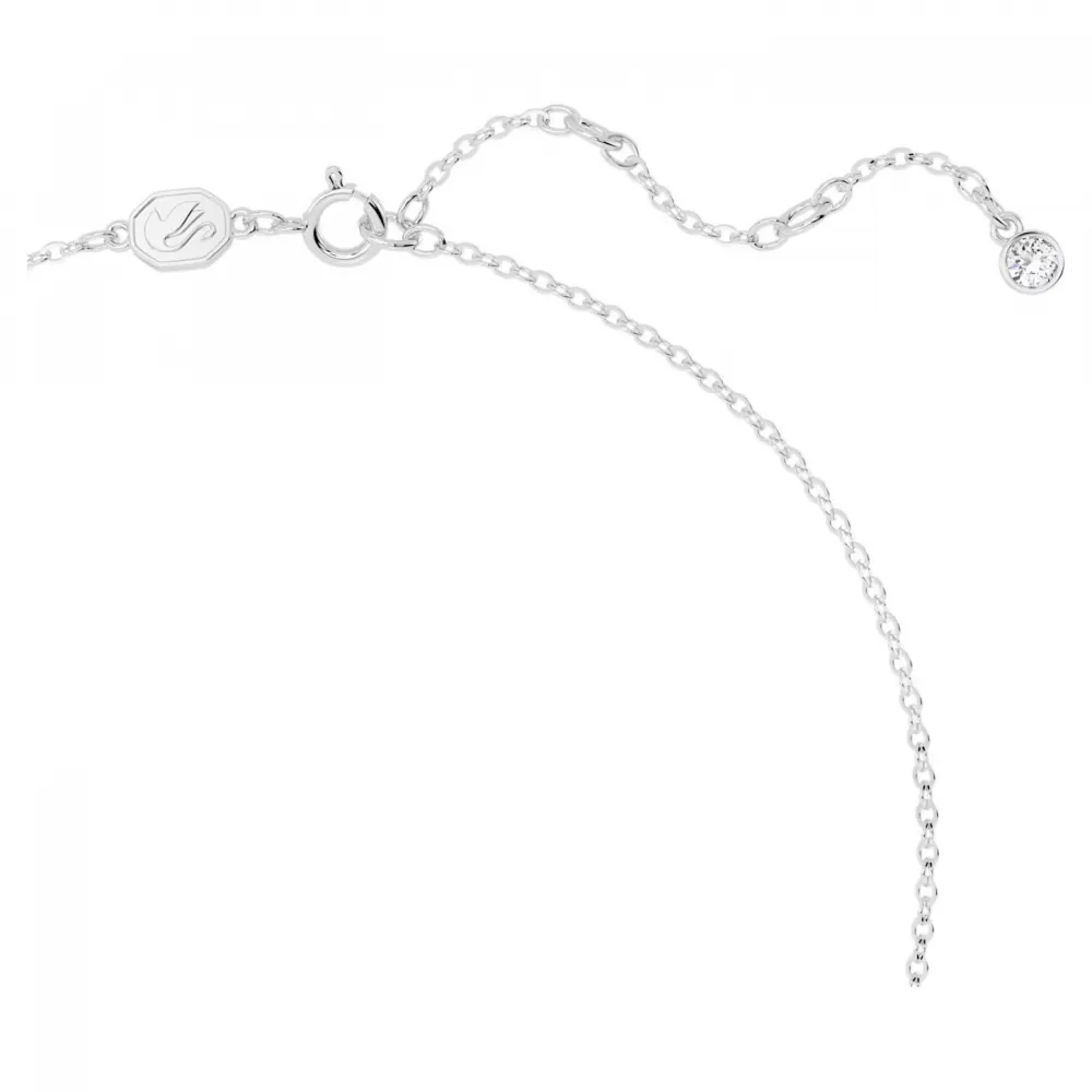 SWAROVSKI Volta Κολιέ Φιόγκος, Mικρό, Λευκό, Επιροδιωμένο 5647583