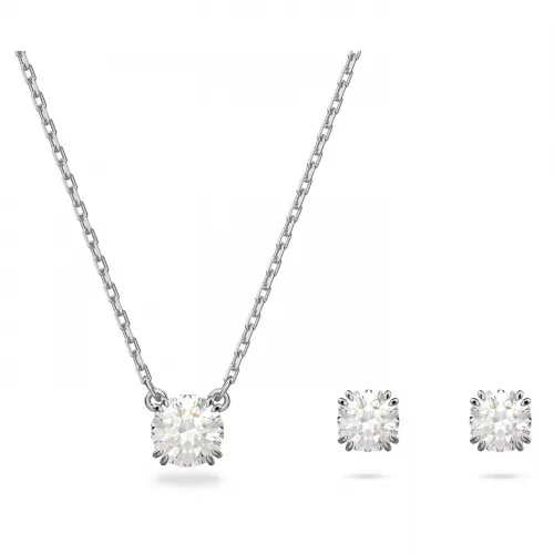 SWAROVSKI Σετ Constella Στρογγυλή Κοπή, Λευκό, Επιροδιωμένο 5647663