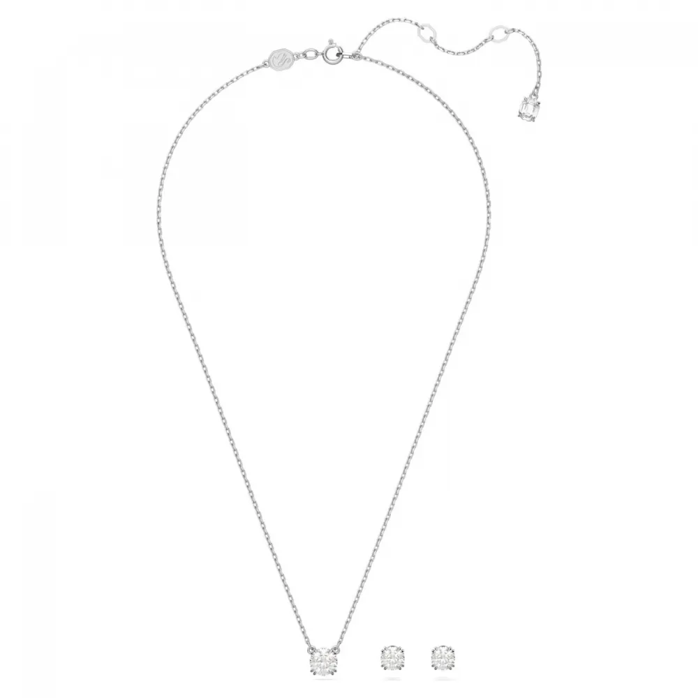 SWAROVSKI Σετ Constella Στρογγυλή Κοπή, Λευκό, Επιροδιωμένο 5647663