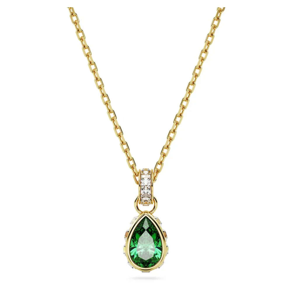 SWAROVSKI Stilla Μενταγιόν Κοπή Pear, Πράσινο, Επιχρυσωμένο 5648751