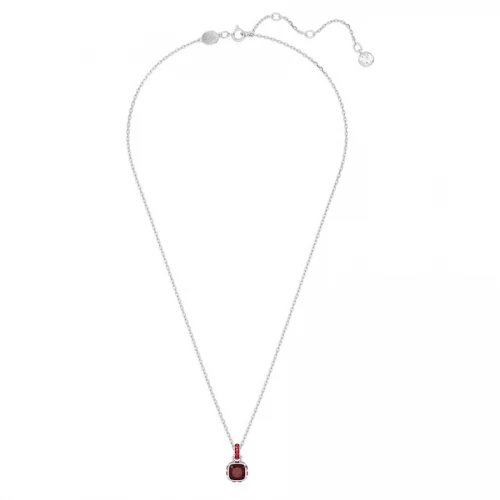 Swarovski Μενταγιόν Birthstone "Ιανουάριος" Τετράγωνη κοπή, Κόκκινη, Επιμετάλλωση ροδίου 5651709