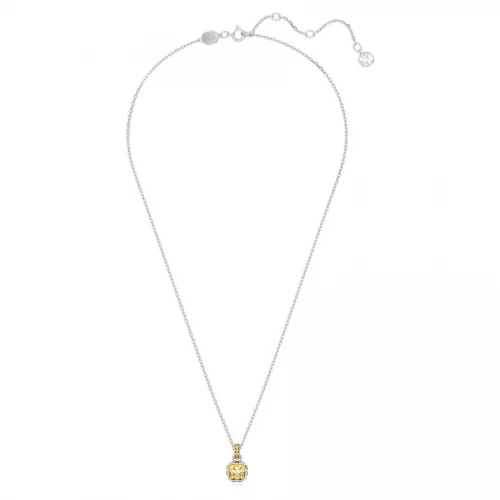 Μενταγιόν Birthstone "Νοέμβριος" Τετράγωνη κοπή, Κίτρινο, Επιμετάλλωση ροδίου 5651792