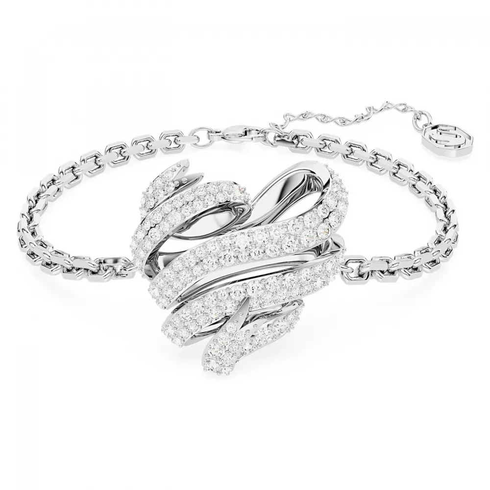 SWAROVSKI Volta Βραχιόλι Καρδιά, Λευκό, Επιροδιωμένο 5652789