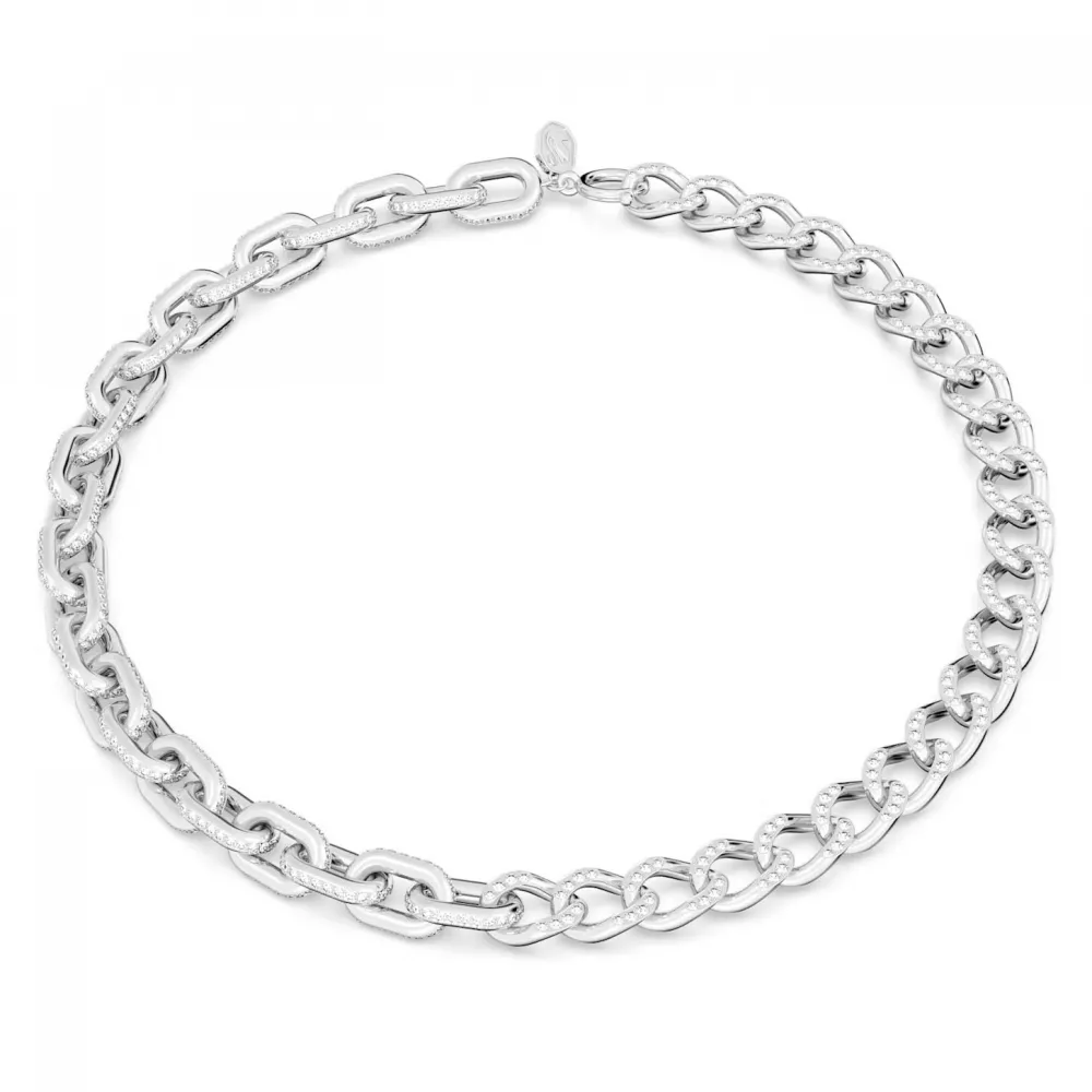 SWAROVSKI Dextera Κολιέ Μικτοί σύνδεσμοι, Λευκό, Επιροδιωμένο 5655437