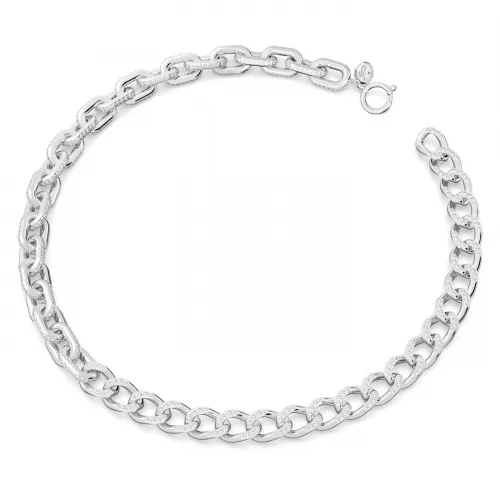 SWAROVSKI Dextera Κολιέ Μικτοί σύνδεσμοι, Λευκό, Επιροδιωμένο 5655437