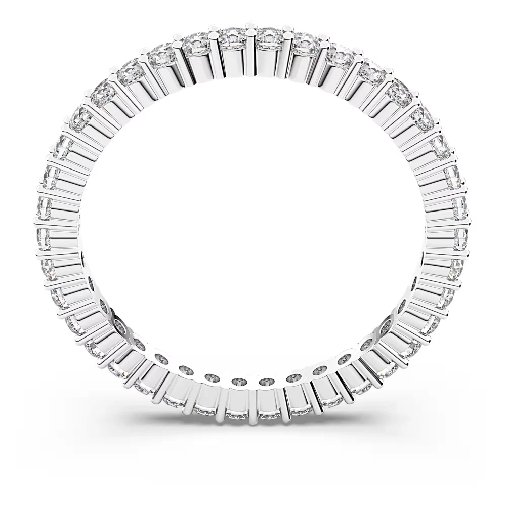 SWAROVSKI Δαχτυλίδι Vittore Στρογγυλή κοπή, Λευκό, Επιμετάλλωση ροδίου 5655705