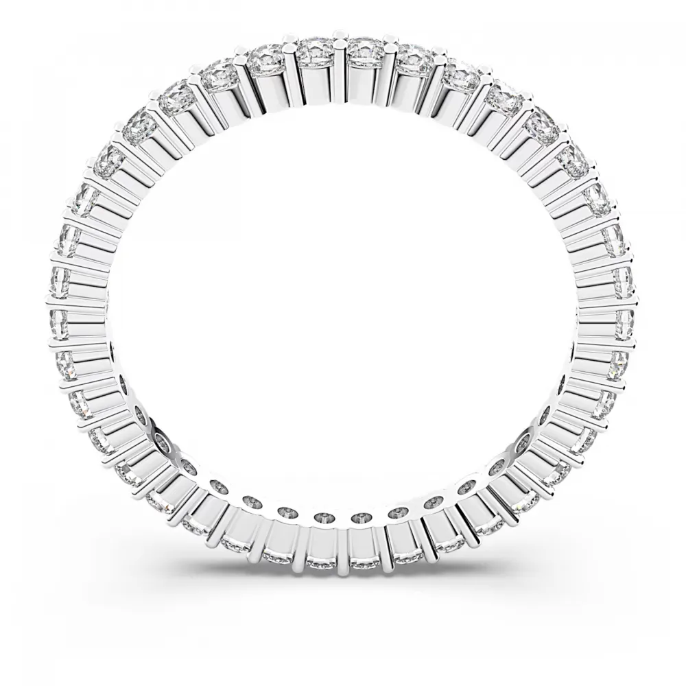 SWAROVSKI Δαχτυλίδι Vittore Στρογγυλή κοπή, Λευκό, Επιμετάλλωση ροδίου 5655705