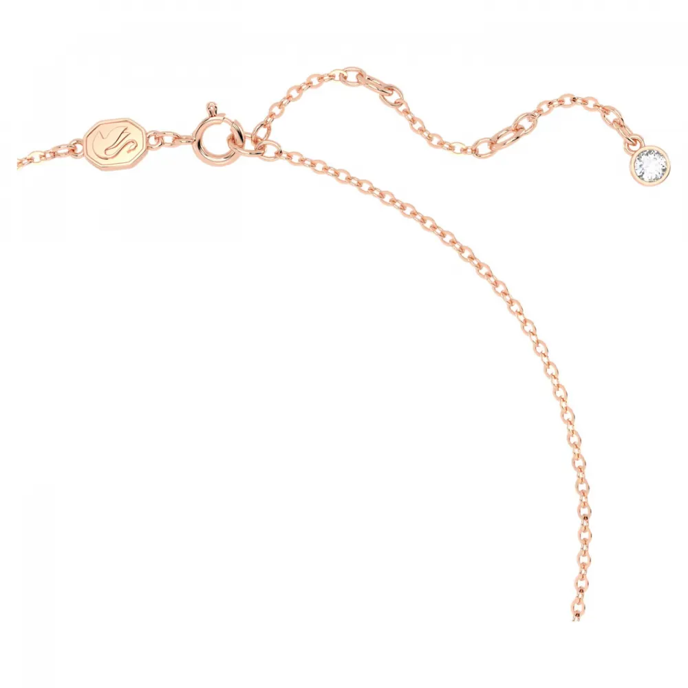 SWAROVSKI Volta Κολιέ Φιόγκος, Mικρό, Λευκό, Ροζ Επιχρυσωμένο 5656741