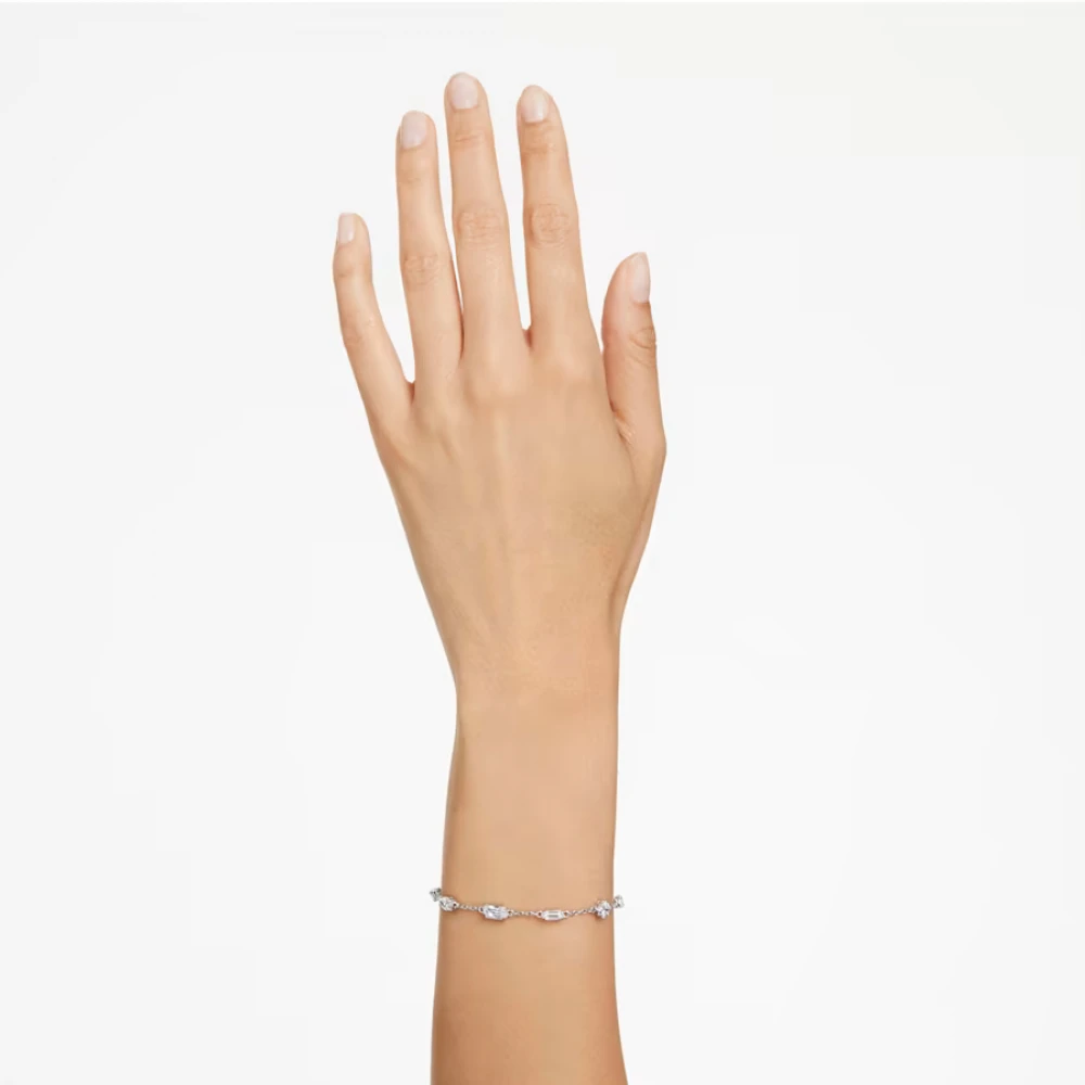 SWAROVSKI Βραχιόλι Mesmera Μείξη κοπών, Λευκό, Επιμετάλλωση ροδίου 5661530