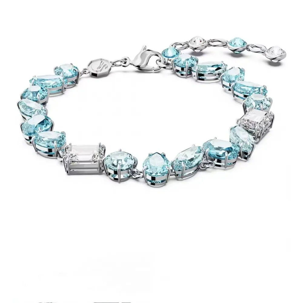 SWAROVSKI Gema Βραχιόλι, Μείξη Κοπών, Μπλε Κρύσταλλοι Επιροδιωμένο 5666018