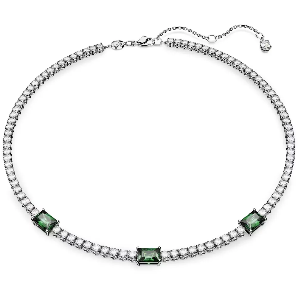 SWAROVSKI Matrix Κολιέ Ζιργκόν Ασημί-Πράσινο 5666168