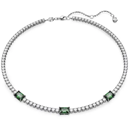 SWAROVSKI Matrix Κολιέ Ζιργκόν Ασημί-Πράσινο 5666168