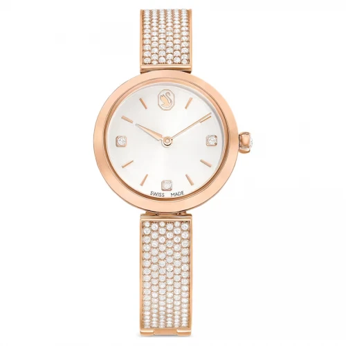 SWAROVSKI Ρολόι Illumina Eλβετικής κατασκευής, Μεταλλικό μπρασελέ, Ροζ χρυσό τόνο 5671202