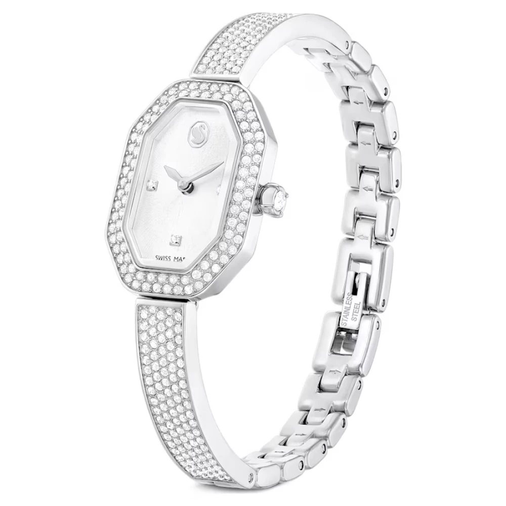 SWAROVSKI Dextera Bangle Eλβετικής κατασκευής, Μεταλλικό μπρασελέ, Ασημί τόνος, Ανοξείδωτο ατσάλι 5672977
