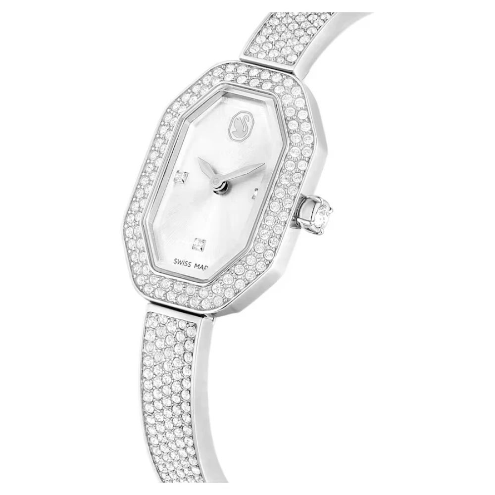 SWAROVSKI Dextera Bangle Eλβετικής κατασκευής, Μεταλλικό μπρασελέ, Ασημί τόνος, Ανοξείδωτο ατσάλι 5672977
