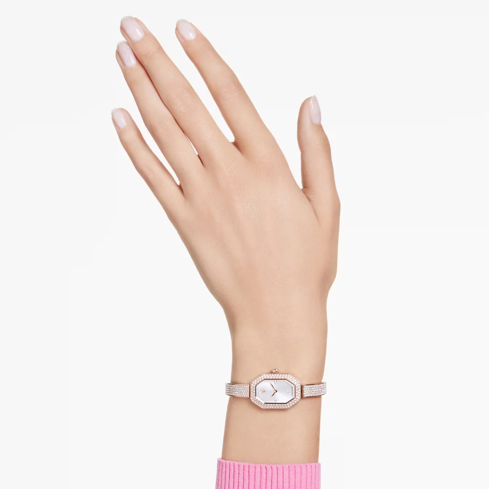 SWAROVSKI Dextera Bangle Eλβετικής κατασκευής, Μεταλλικό μπρασελέ, Χρυσός τόνος, Φινίρισμα σε χρυσό σαμπανί τόνο 5672987