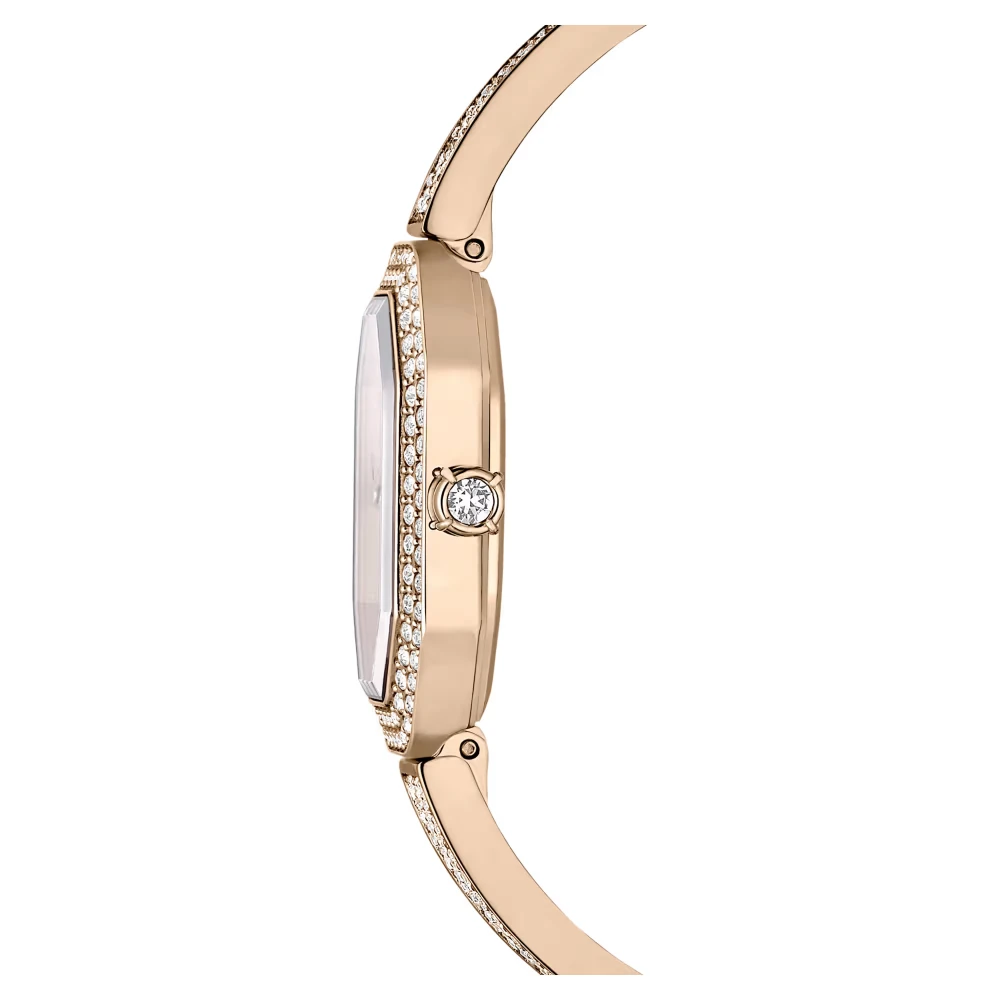 SWAROVSKI Dextera Bangle Eλβετικής κατασκευής, Μεταλλικό μπρασελέ, Χρυσός τόνος, Φινίρισμα σε χρυσό σαμπανί τόνο 5672987