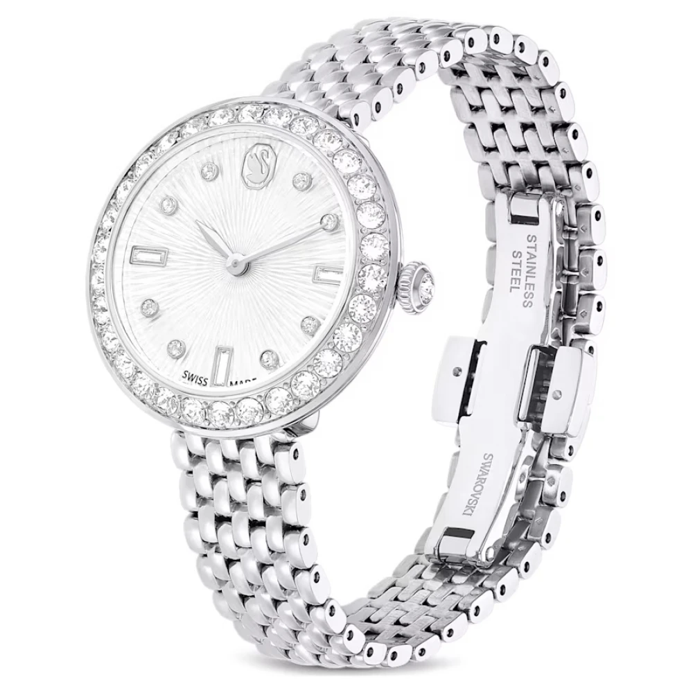 SWAROVSKI Ρολόι Certa Eλβετικής κατασκευής, Μεταλλικό μπρασελέ, Ασημί τόνος 5673022 SWAROVSKI Ρολόι Certa Eλβετικής κατασκευής, Μεταλλικό μπρασελέ, Ασημί τόνος 5673022