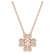 SWAROVSKI Idyllia Μενταγιόν με αλυσίδα, Τριφύλλι, Ροζ-Χρυσός Τόνος 5674211