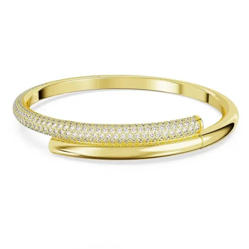 SWAROVSKI Dextera Άκαμπτο βραχιόλι, Λευκό, επιχρυσωμένο 5674980