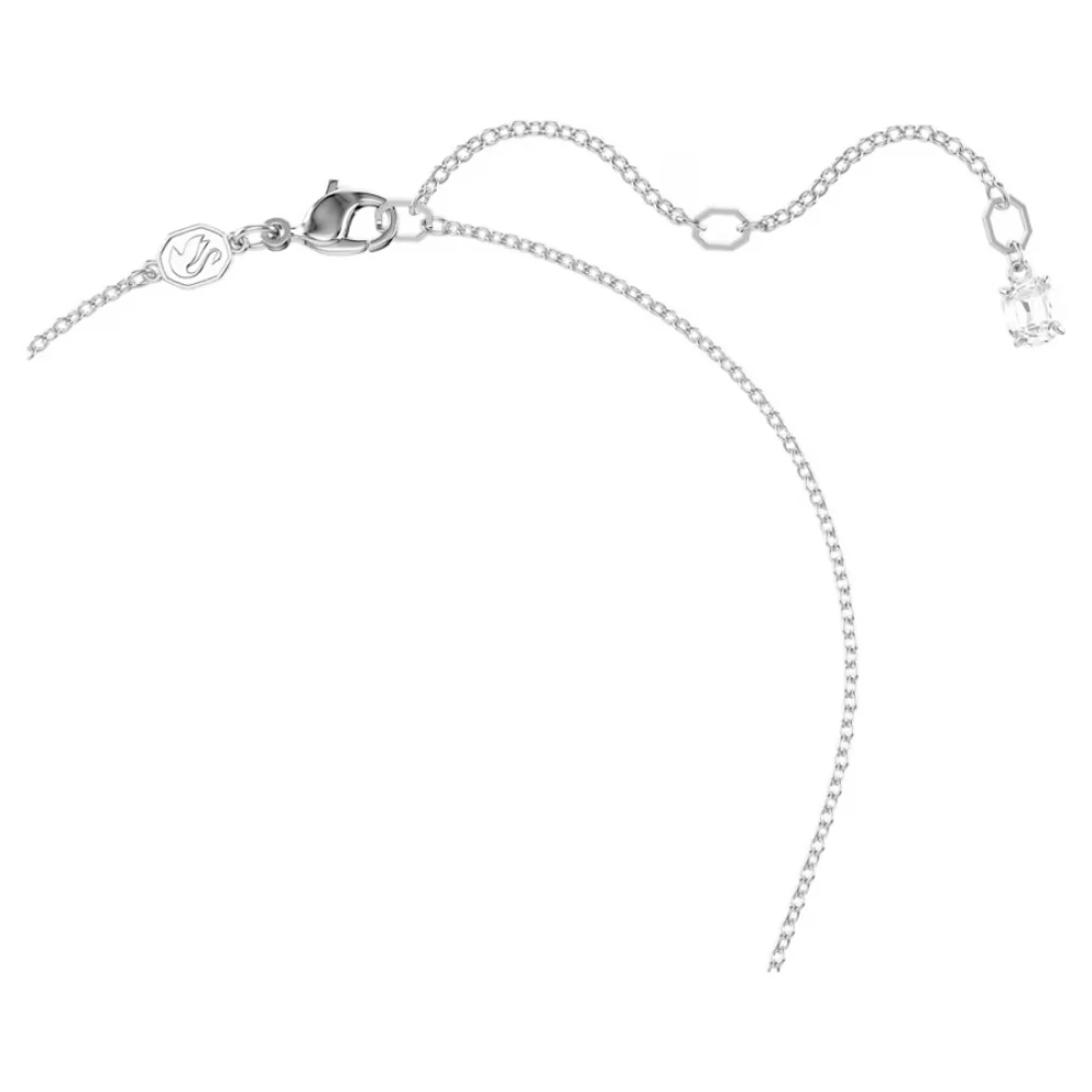 SWAROVSKI Μενταγιόν Insigne Στρογγυλή κοπή, Σταυρός, Λευκό, Επιμετάλλωση ροδίου 5675576