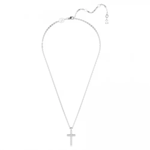 SWAROVSKI Μενταγιόν Insigne Pavé, Σταυρός, Λευκό, Επιμετάλλωση ροδίου 5675577