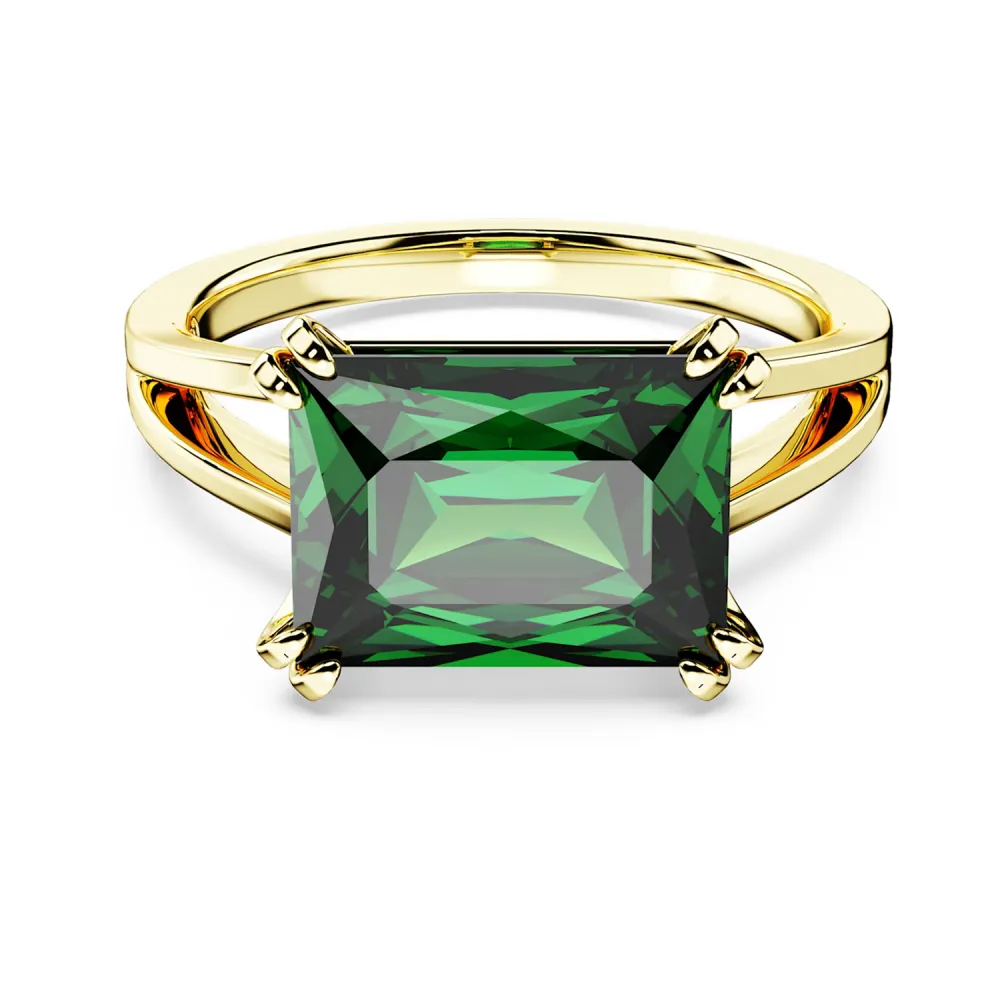 SWAROVSKI Δαχτυλίδι κοκτέιλ Matrix Ορθογώνια κοπή, Πράσινο, Επιμετάλλωση σε χρυσαφί τόνο 5677140