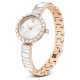 SWAROVSKI Ρολόι Matrix Bangle Κρυστάλλινο μπρασελέ, Λευκό, Φινίρισμα σε Χρυσό-Σαμπανί τόνο 5677484