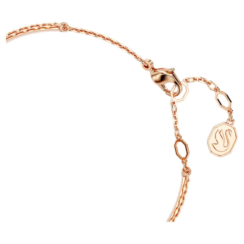 SWAROVSKI Άκαμπτο βραχιόλι Swan Κύκνος, Μαύρο, Επιμετάλλωση σε ροζ χρυσό 5678048