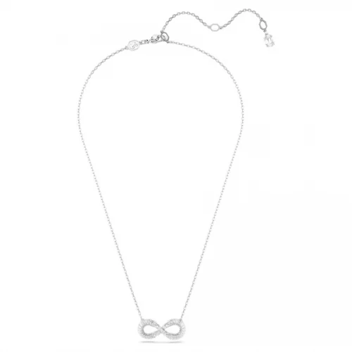 SWAROVSKI Μενταγιόν Hyperbola Άπειρο, Λευκό, Επιμετάλλωση ροδίου 5679434