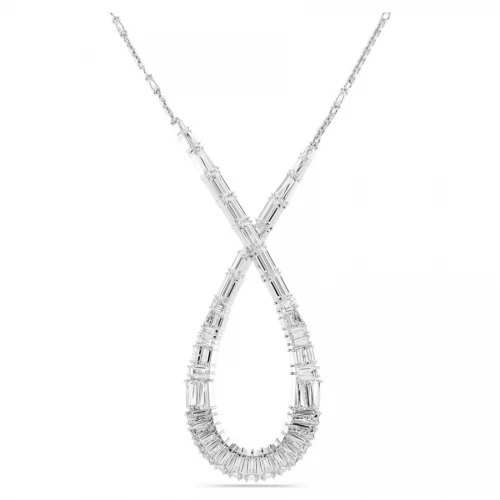 SWAROVSKI Μενταγιόν Hyperbola Μείξη κοπών, Άπειρο, Λευκό, Επιμετάλλωση ροδίου 5679438