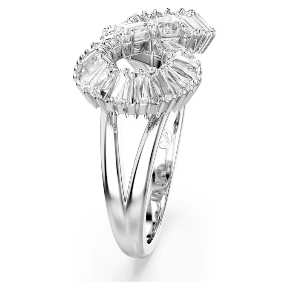 SWAROVSKI Δαχτυλίδι κοκτέιλ Hyperbola Άπειρο, Λευκό, Επιμετάλλωση ροδίου 5679697