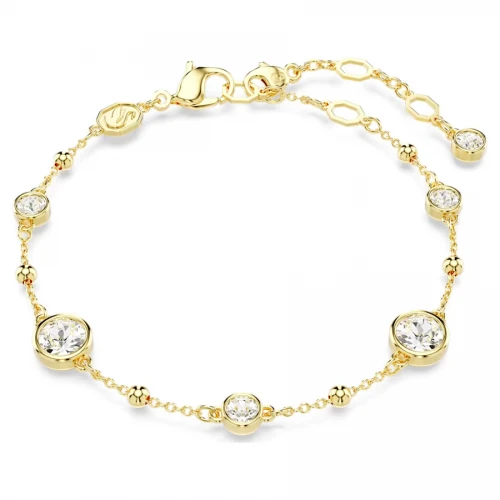SWAROVSKI Βραχιόλι Imber Στρογγυλή κοπή, Λευκό, Επιμετάλλωση σε χρυσό τόνο 5680094