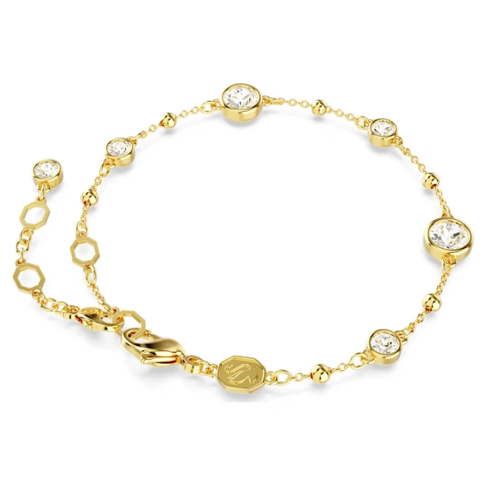 SWAROVSKI Βραχιόλι Imber Στρογγυλή κοπή, Λευκό, Επιμετάλλωση σε χρυσό τόνο 5680094
