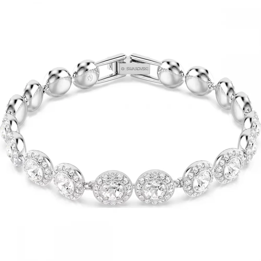 SWAROVSKI Una Βραχιόλι, Στρογγυλή Κοπή, Pave,  Λευκό, Επιροδιωμένο 5682279