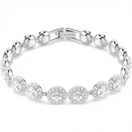 SWAROVSKI Una Βραχιόλι, Στρογγυλή Κοπή, Pave,  Λευκό, Επιροδιωμένο 5682279
