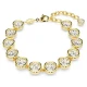 Swarovski Βραχιόλι Imber Στρογγυλή κοπή, Λευκό, Επιμετάλλωση σε χρυσό τόνο 5682586