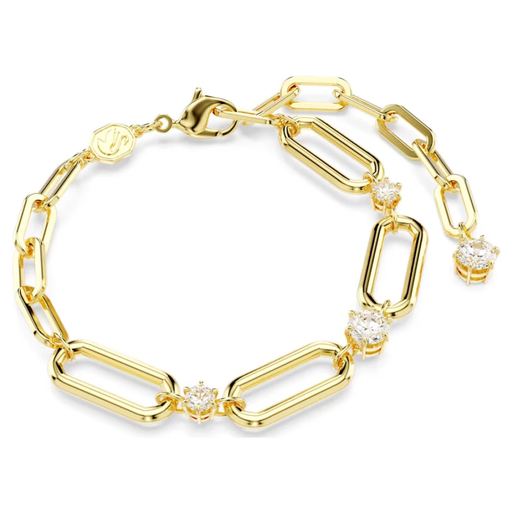 SWAROVSKI Βραχιόλι Constella Λευκό, Επιμετάλλωση χρυσού 5683359