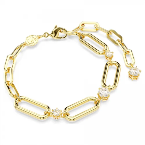 SWAROVSKI Βραχιόλι Constella Λευκό, Επιμετάλλωση χρυσού 5683359