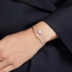 SWAROVSKI Άκαμπτο βραχιόλι Meteora Λευκό, Επιμετάλλωση ροδίου 5683447