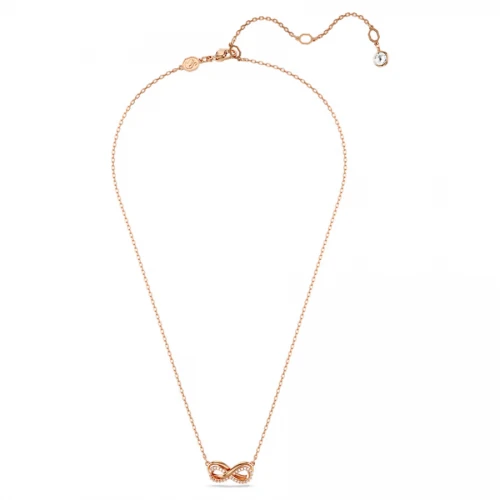 SWAROVSKI Μενταγιόν Hyperbola Pavé, Άπειρο, Λευκό, Επιμετάλλωση Ροζ χρυσό 5684084