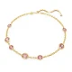 SWAROVSKI Κολιέ Imber Οκτάγωνη κοπή, Ροζ, Επιμετάλλωση σε χρυσό τόνο 5684239