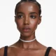 SWAROVSKI Choker Matrix Tennis Στρογγυλή κοπή, Λευκό, Επιμετάλλωση ροδίου 5685755