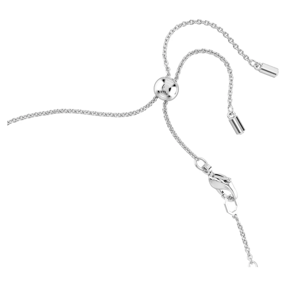 SWAROVSKI Choker Matrix Tennis Στρογγυλή κοπή, Λευκό, Επιμετάλλωση ροδίου 5685755