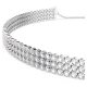 SWAROVSKI Choker Matrix Tennis Στρογγυλή κοπή, Λευκό, Επιμετάλλωση ροδίου 5685755
