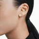 SWAROVSKI, Σκουλαρίκια με καρφάκι Una Λευκά, Στρογγυλή κοπή, Επιχρυσωμένα 5686637