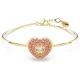 SWAROVSKI Άκαμπτο βραχιόλι Hyperbola Καρδιά, Ροζ, Επιμετάλλωση σε χρυσό τόνο 5687258