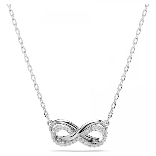 SWAROVSKI Μενταγιόν Hyperbola Pavé, Άπειρο, Λευκό, Επιμετάλλωση ροδίου 5687265